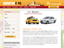 Tablet Screenshot of jodhpurcabs.com